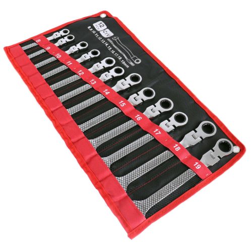 Set Chei Inelare cu Clichet și Articulație TC Technic, 8-19 mm, 12 Buc.