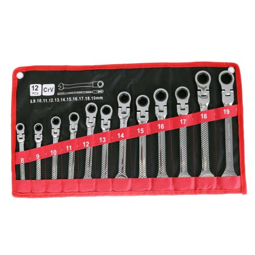 Set Chei Inelare cu Clichet și Articulație TC Technic, 8-19 mm, 12 Buc.