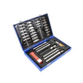   Set Cuțite de Modelare Precise Tehnicose BD-450, 52 piese, cu Mânere Metalice, Piatră de Slefuire și Lipici