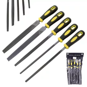 Set 5 Pile Manuale pentru Metale 200mm, Mâner Antialunecare