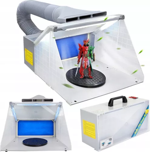Cabina de Vopsit Pliabilă BD-512A cu Tambur Automat și LED