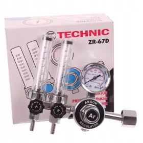   Regulator de Presiune ZR-67DOUBLE CO2/Argon cu Dublu Rotametru, 2x 25 l/min