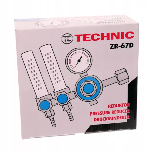 Regulator de Presiune ZR-67DOUBLE CO2/Argon cu Dublu Rotametru, 2x 25 l/min