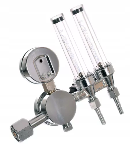 Regulator de Presiune ZR-67DOUBLE CO2/Argon cu Dublu Rotametru, 2x 25 l/min