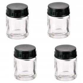 Set 4 Rezervoare Sticlă BD-01, 22 cm³, pentru Aerograf