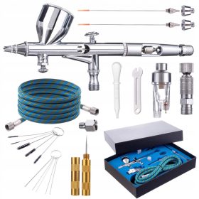   Set Airbrush Profesional cu Duze 0.2, 0.3, 0.5 mm și Control Dual