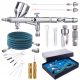 Set Airbrush Profesional cu Duze 0.2, 0.3, 0.5 mm și Control Dual