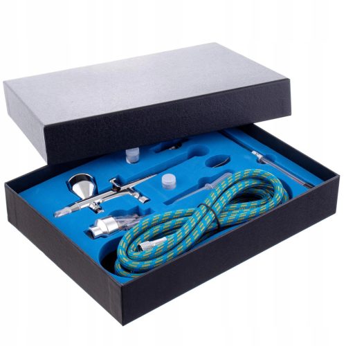 Set Airbrush Profesional cu Duze 0.2, 0.3, 0.5 mm și Control Dual