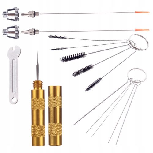 Set Airbrush Profesional cu Duze 0.2, 0.3, 0.5 mm și Control Dual