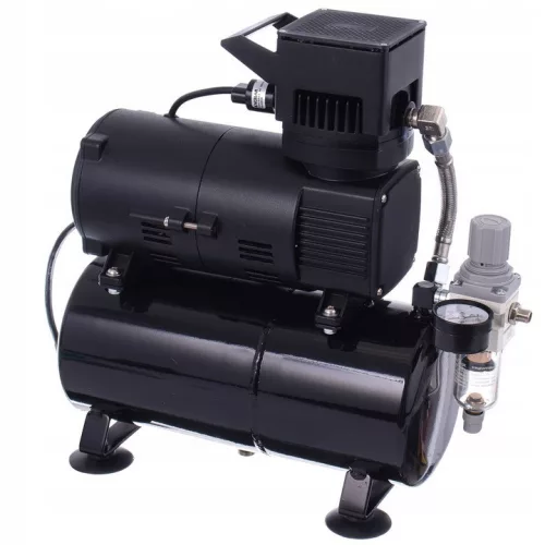 Compresor Aerograf FENGDA AG-426 cu rezervor 3L și 2 ventilatoare