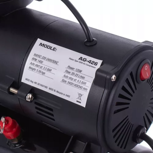 Compresor Aerograf FENGDA AG-426 cu rezervor 3L și 2 ventilatoare