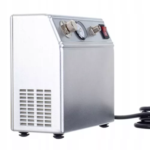 Compresor Aerograf Automat 230V, Duza HS-30 0.3mm, cu Manometru