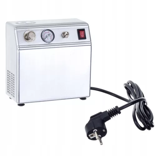 Compresor Aerograf Automat 230V, Duza HS-30 0.3mm, cu Manometru