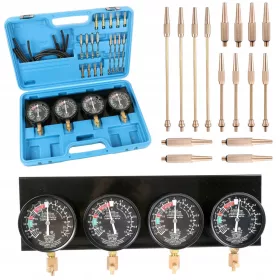   Set de Măsurare Vid TC Technic LT-A1770 pentru Sincronizare Carburatoare, 4 Ceasuri și Adaptoare