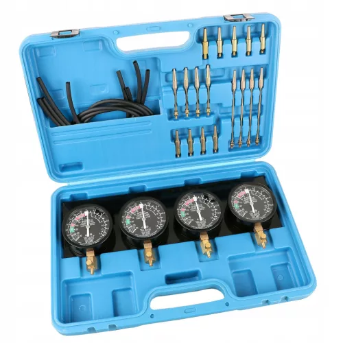 Set de Măsurare Vid TC Technic LT-A1770 pentru Sincronizare Carburatoare, 4 Ceasuri și Adaptoare