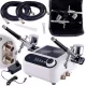 Compresor aerograf HS-A9K dublu piston cu 2 pistoale și reglaj presiune