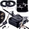 Set Compresor Airbrush cu Două Aerografe și Funcție Auto Start-Stop