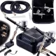 Set Compresor Airbrush cu Două Aerografe și Funcție Auto Start-Stop