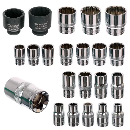 Set Chei Tubulare TC Technic 1/2" 8-36mm, Crom-Vanadiu, Cutie Plastic