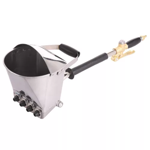 Pistol Pneumatic Tencuială cu 8 Duze, Găleată 4L, Presiune 6-9 Bar