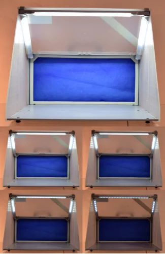 Cabină Vopsit Aerograf Portabilă LED HS-E420DCLBK