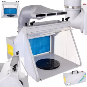   Kabină de Vopsire Pliabilă cu LED și 4 Suporturi Aerograf HS-E426DCLK