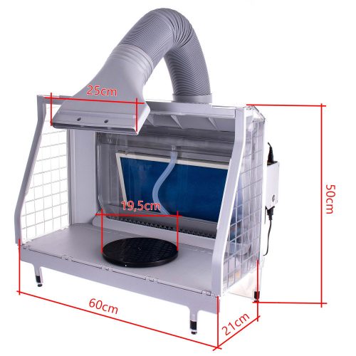 Cabină de Pictură Modelism HS-E600, Perdea Apă, LED, 60 cm