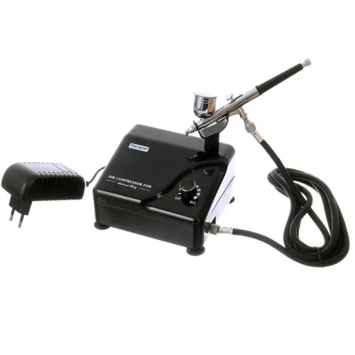 Compresor Mini Fengda AS-207K cu Aerograf BD-130, 18 l/min