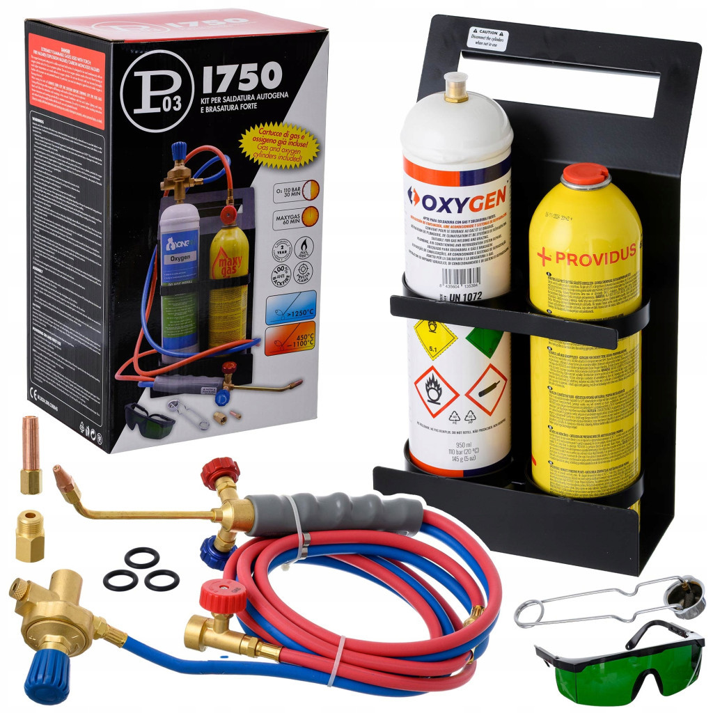 Kit portabil de sudură și lipire oxigen-propan PROJECT03, 3000 °C, variantă cu furtun